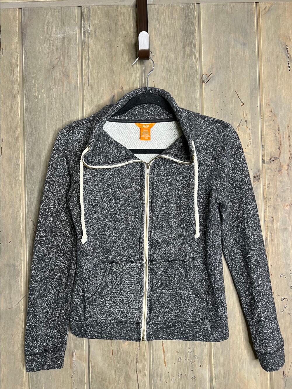 Joe fresh black and white zip up jacket size extra small